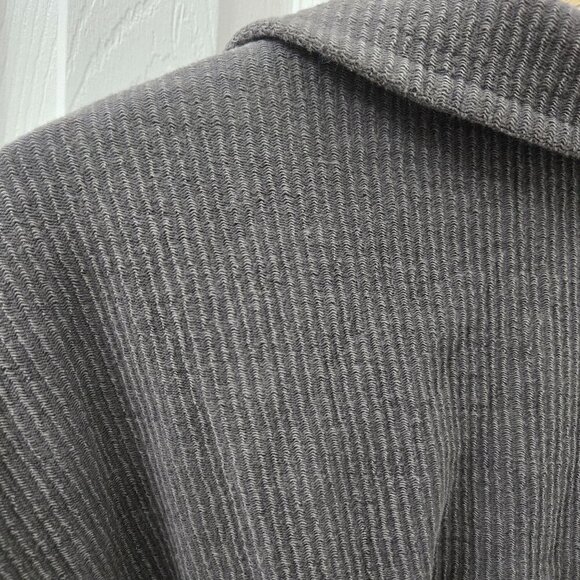 Pilcro Belted Vest Small Gray Sleeveless Belted Snap Up Utility Grunge Goblin - Picture 10 of 15